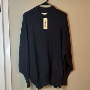NWT Impressions Charcoal Grey Oversized Knit Sweater